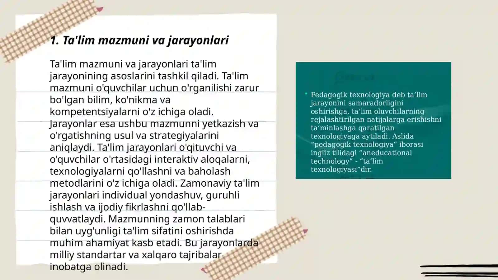 Ta'lim mazmuni 3