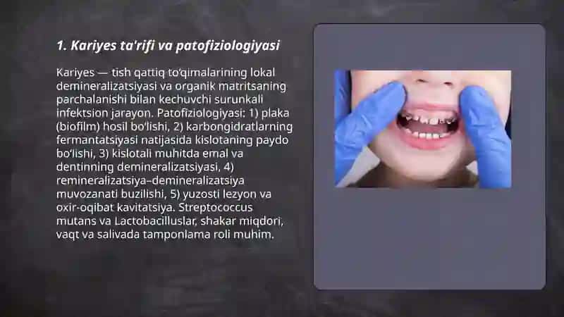 Kariyesning etiologiyasi va patalogiyasi 3