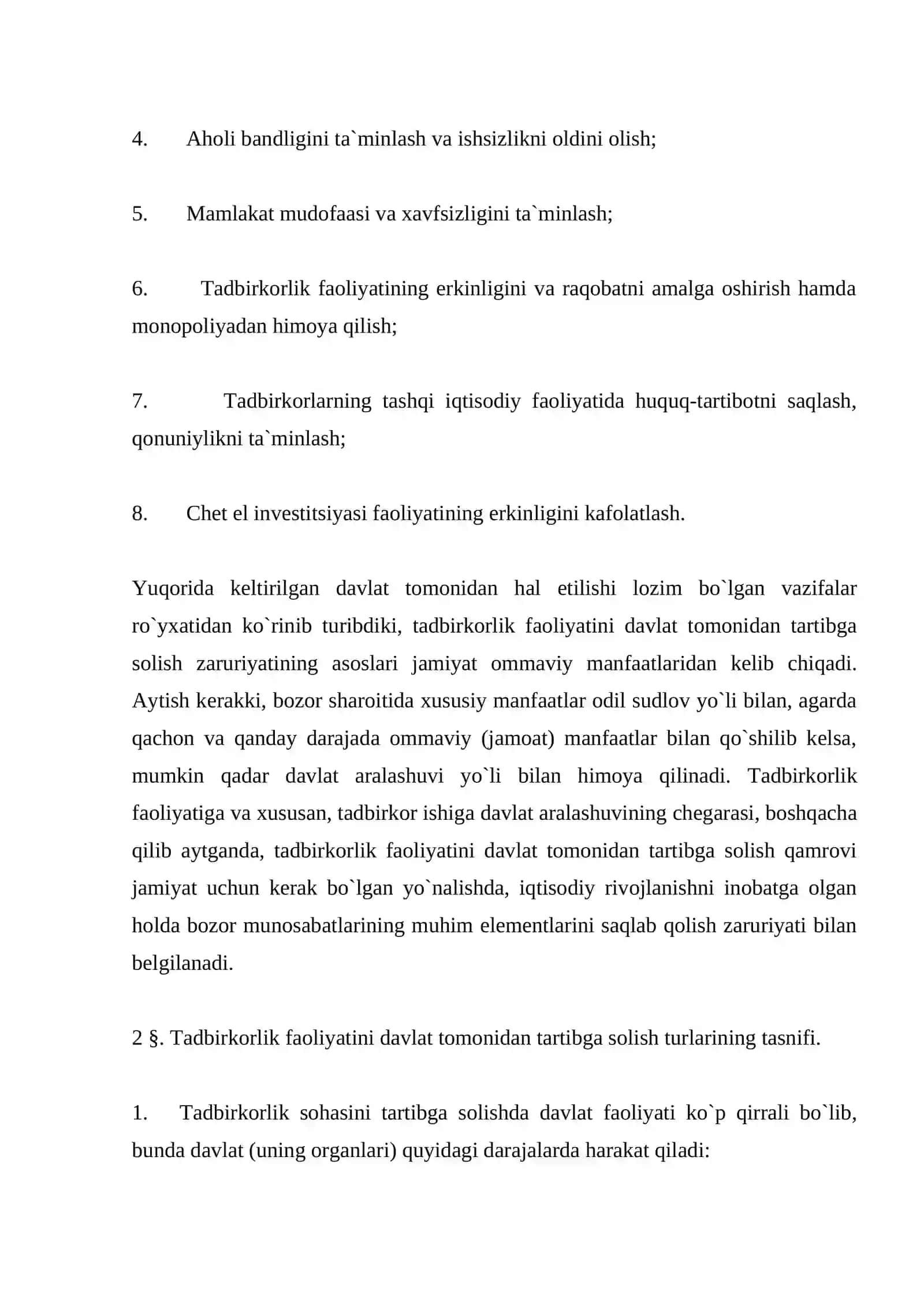 Tadbirkorlik faoliyatining davlat tomonidan tartibga solinishi 3