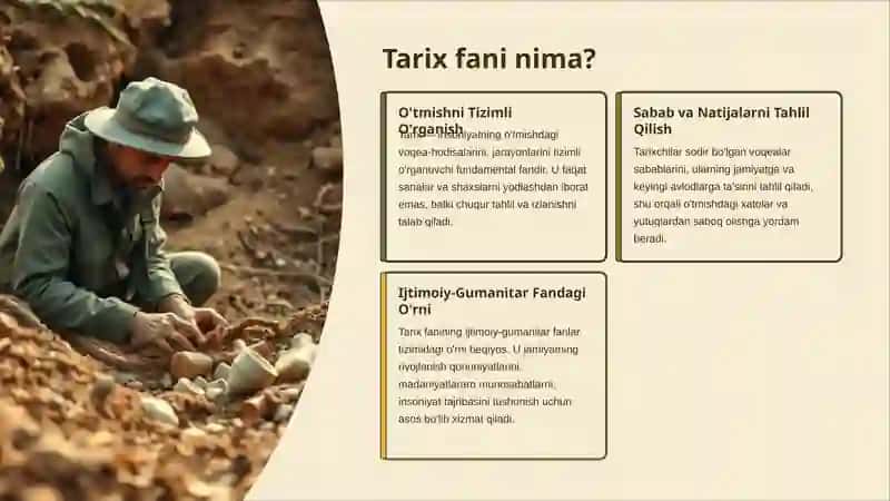 "Tarix fanining nazariy asoslari" fanining rivojlanish bosqichlari 3