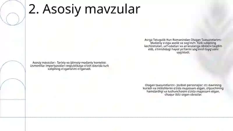 Asrga Tatugulik Kun Romanindan Olagan Taasurotlarim 3