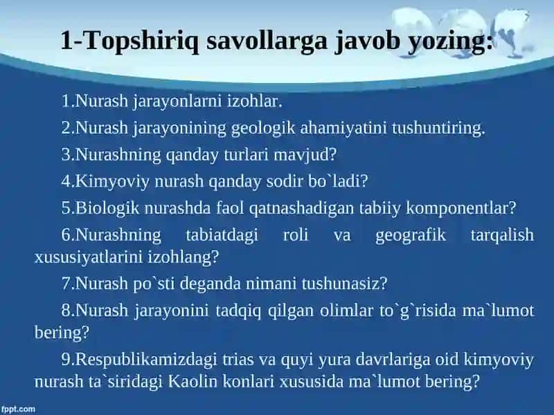 Nurash jarayonining labaratoriya sharoitida (sun'iy) hosil qilish va kuzatish 3