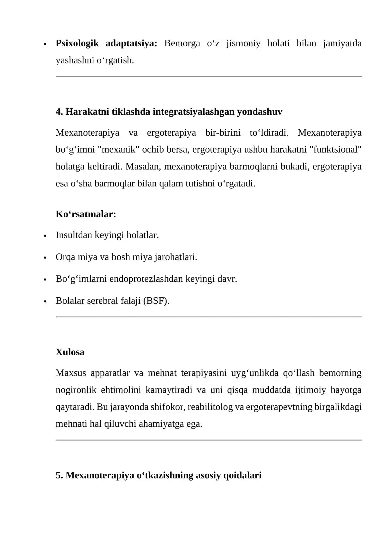 Mexanoterapiya va mehnat bilan davolash (Ergoterapiya) 3