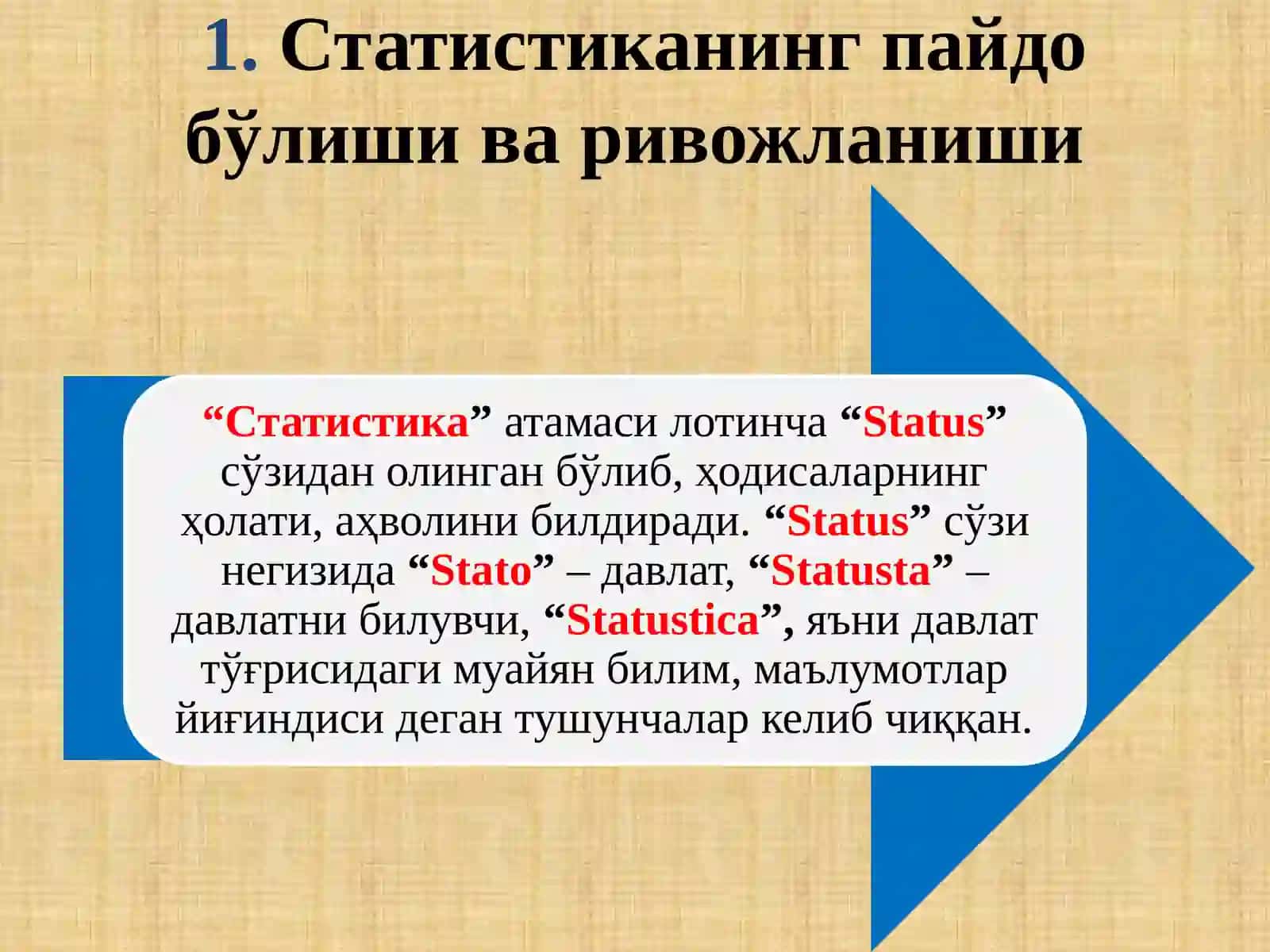 СТАТИСТИКА ФАНИНИНГ ПРЕДМЕТИ ВА УСЛУБИ 3