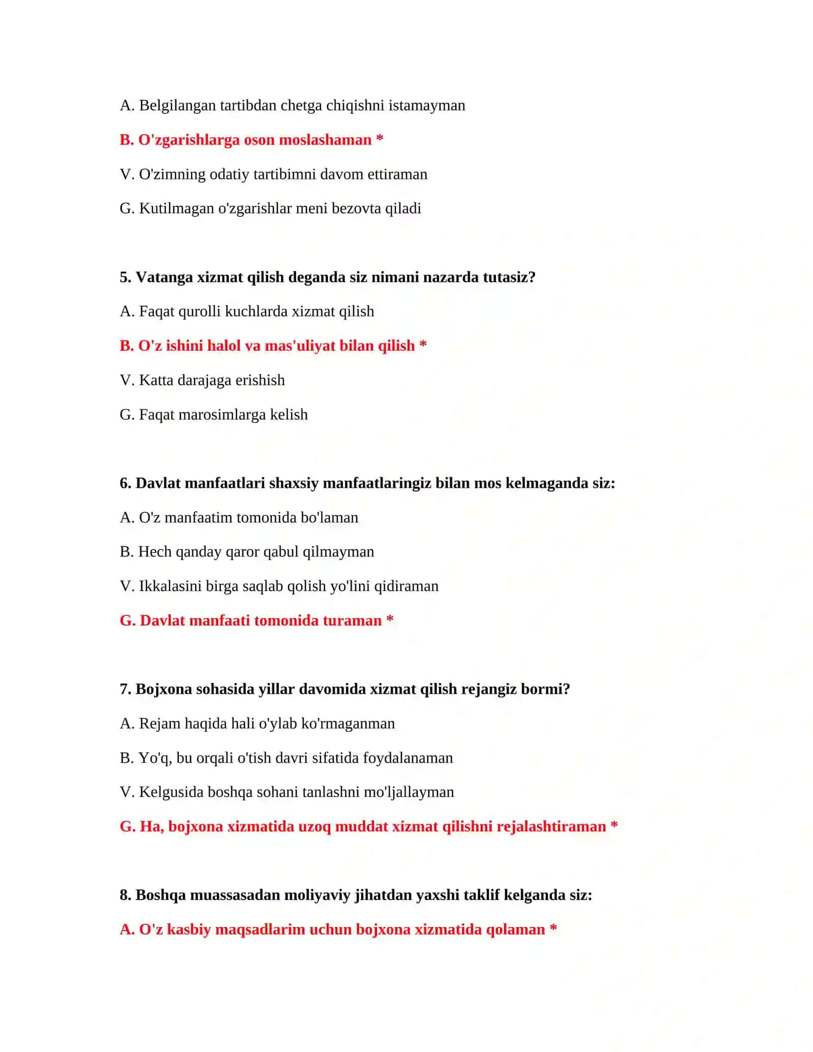 Bojxona testlari 300 ta 3
