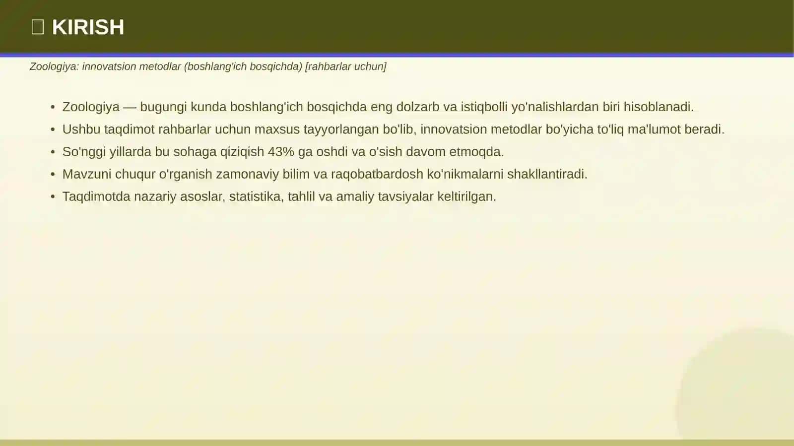 Zoologiya: innovatsion metodlar (boshlang'ich bosqichda) 3