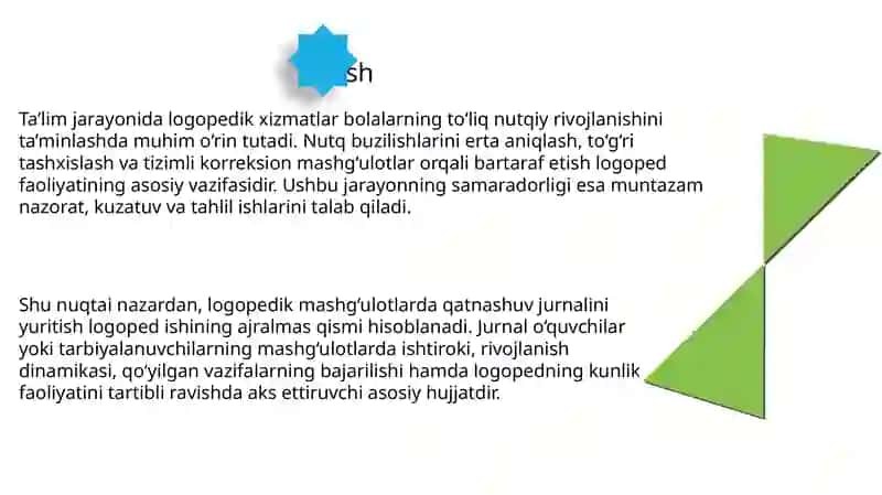 Logopedik mashg’ulotlarda qatnashuv jurnalini yuritish 3