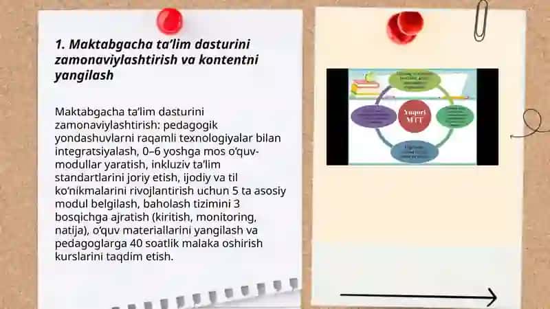 Maktabgacha ta'lim tizimini rivojlantirishning ustuvor yo‘nalishlari 3