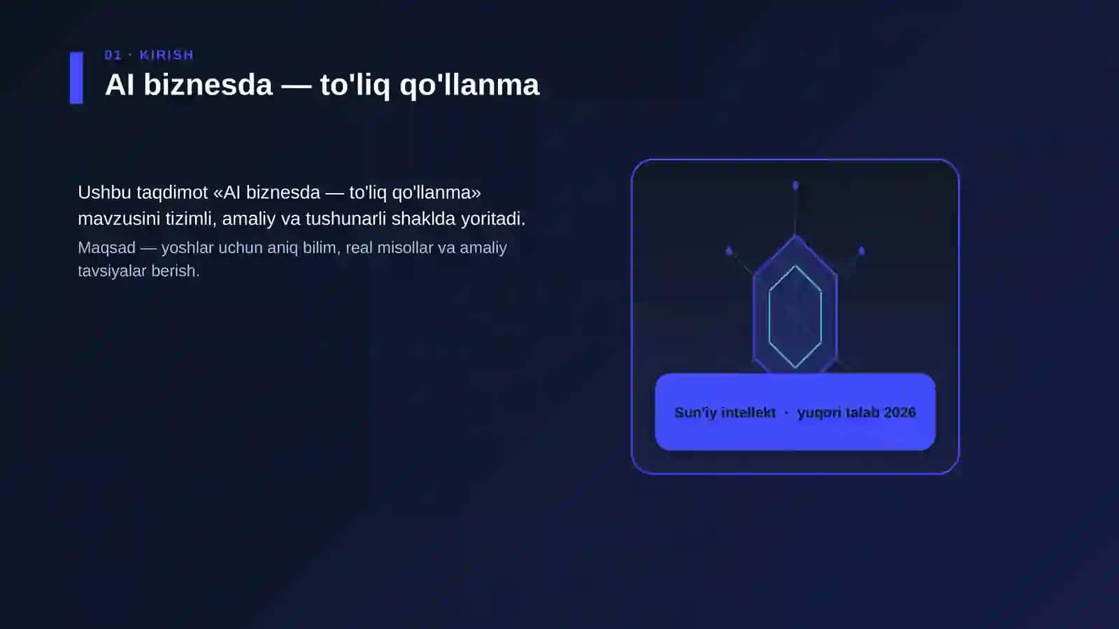 AI biznesda — to'liq qo'llanma 3