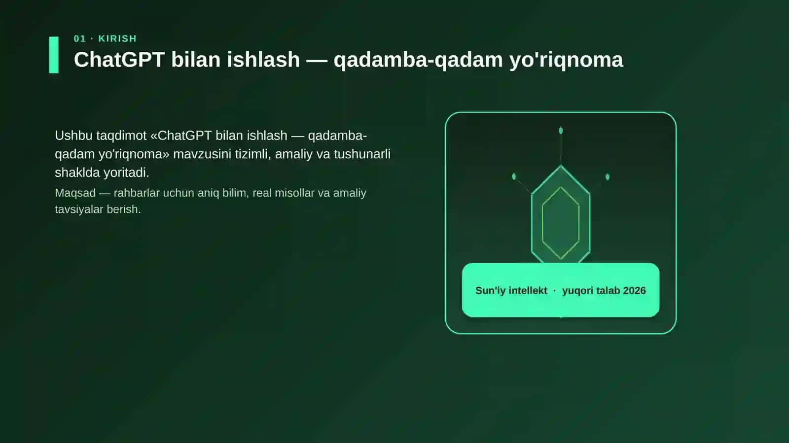 ChatGPT bilan ishlash — qadamba-qadam yo'riqnoma 3