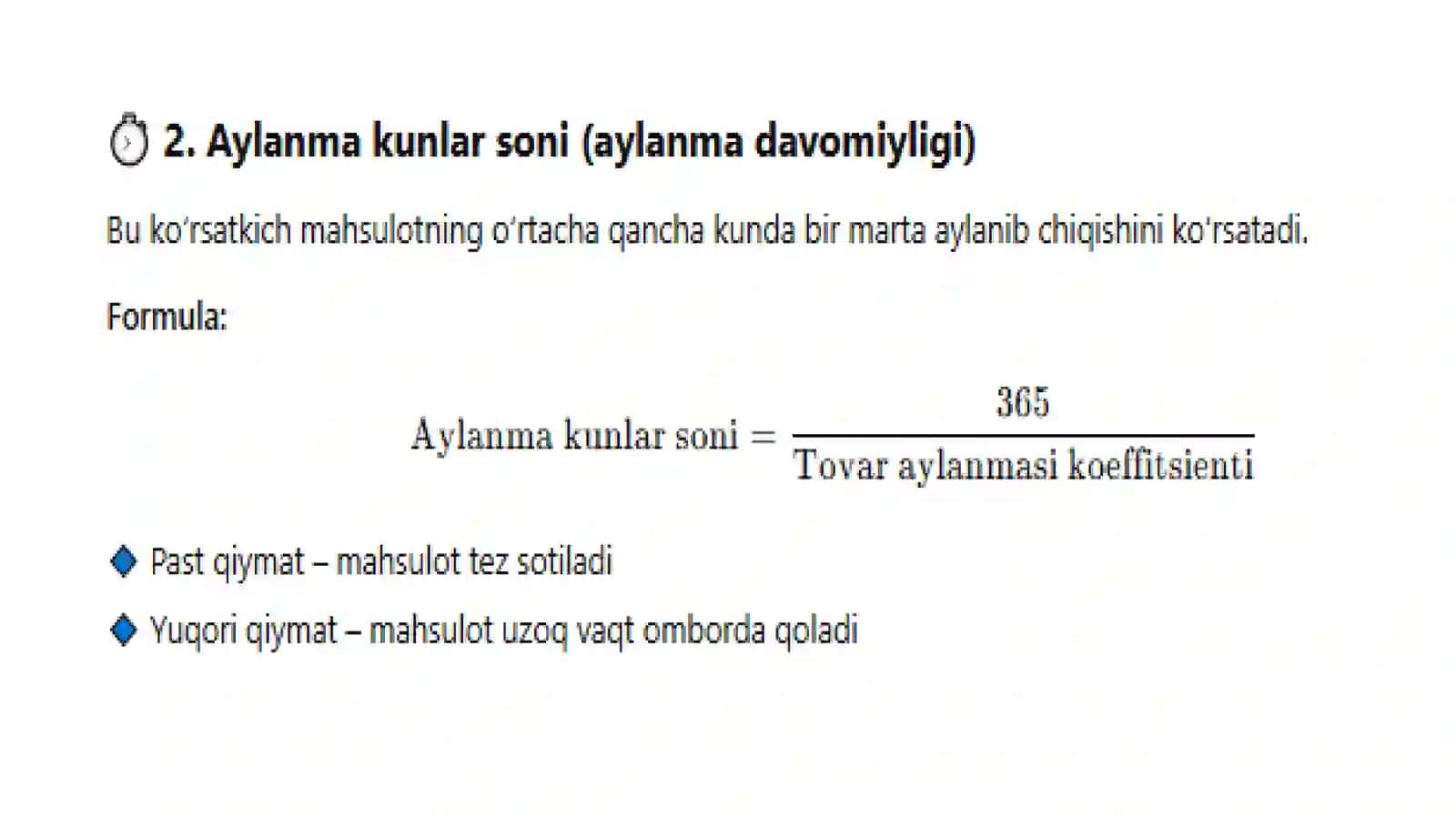 Mahsulot aylanmasini tezlashtirish va "ABC-XYZ" tahlil usullarini qo‘llash 3