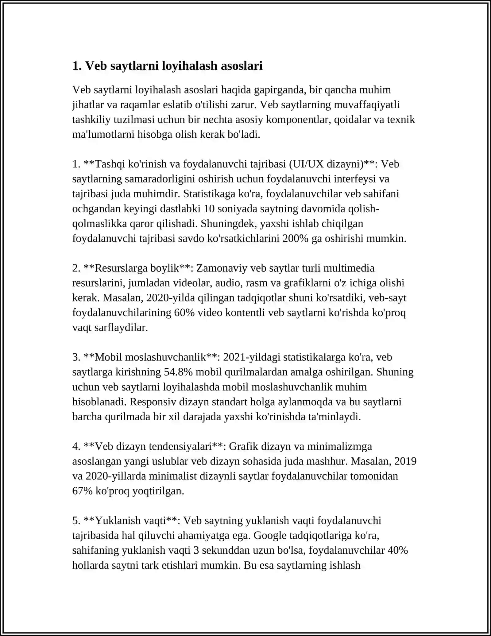 VEB SAYTLAR YARATISHGA YONALTIRILGAN DASTURIY TAʼMINOT 3