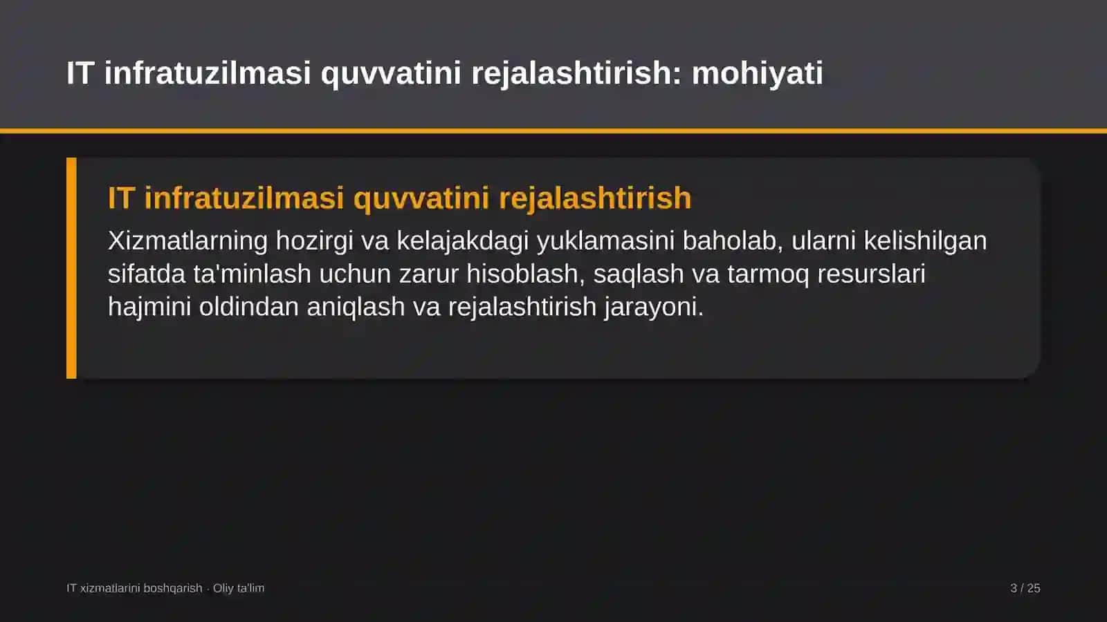 gaz ta'minoti korxonalarida axborot texnologiyalari infratuzilmasi quvvatini rejalashtirish 2604 3
