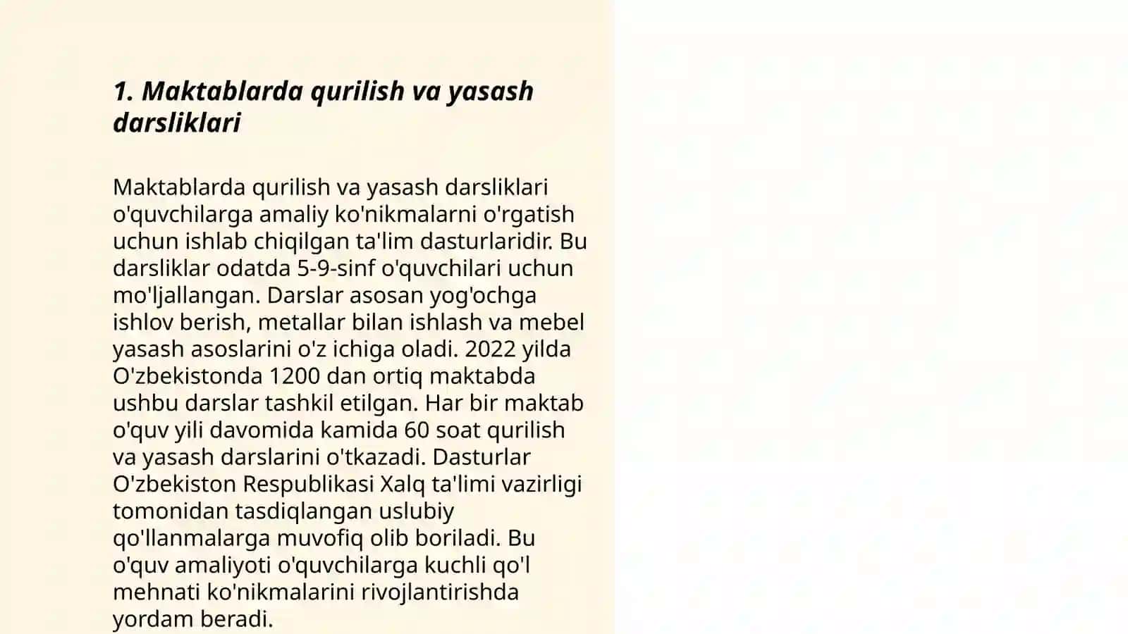 MTT ning turli yosh guruhlarida qurish-yasashga õrgatish metodlari 3