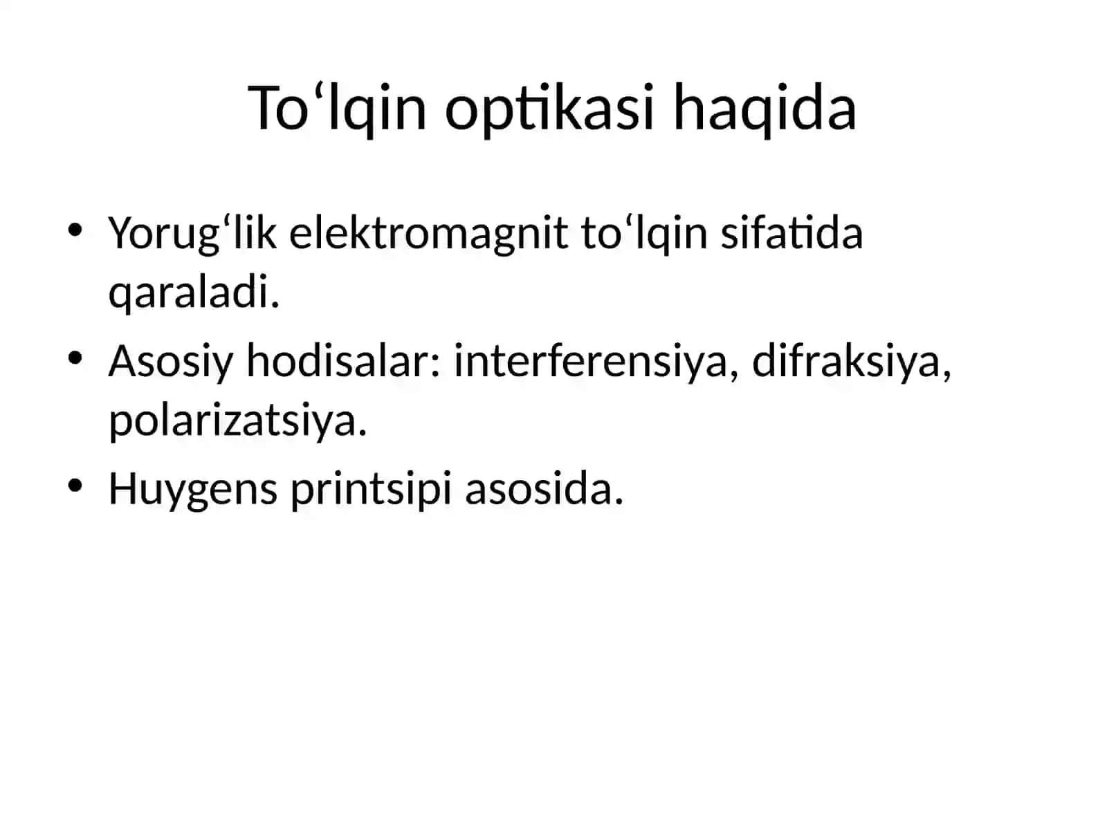 To‘lqin optikasidan geometrik optikaga o‘tish 3