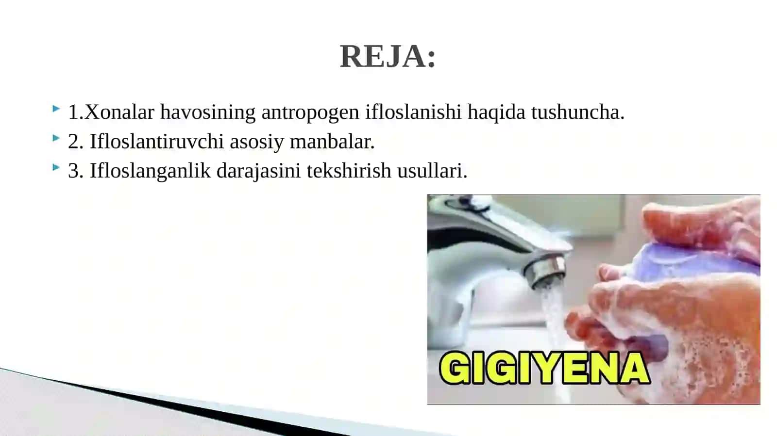Fan: Gigiyena. Tibbiy ekologiya Amaliy mashg'ulot-3 3