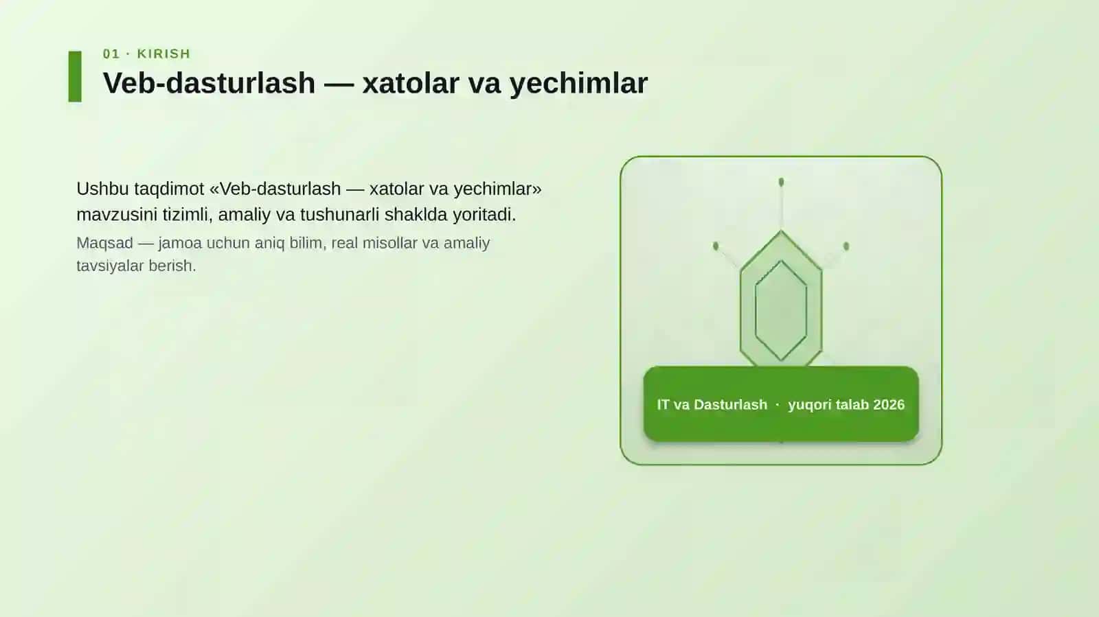 Veb-dasturlash — xatolar va yechimlar 3