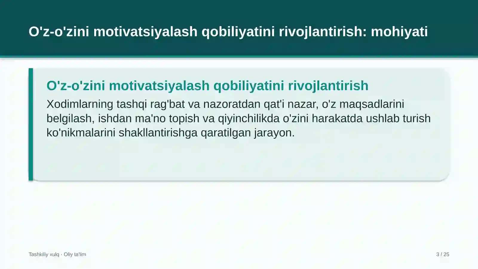 sotsiologik tadqiqot markazlarida xodimlarning o'z o'zini motivatsiyalash qobiliyatini rivojlantirish 5157 3