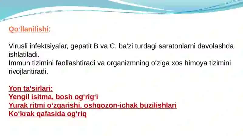Immun tizimiga ta'sir qiluvchi dorilar .Vitaminlar 3
