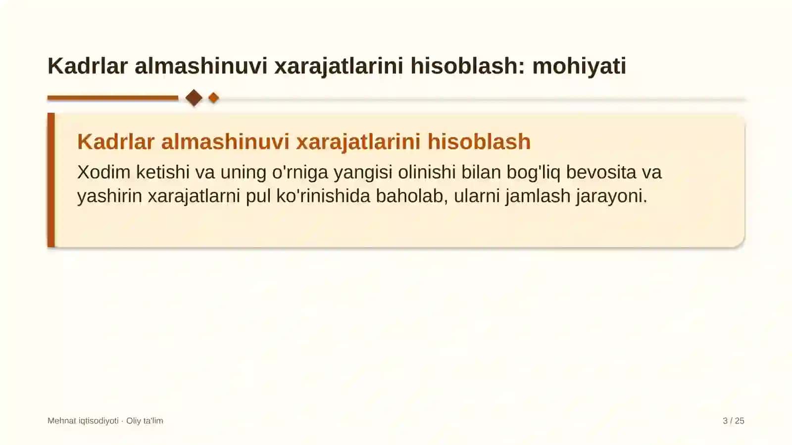 o'simliklarni himoya qilish xizmatida kadrlar almashinuvi xarajatlarini hisoblash 9720 3