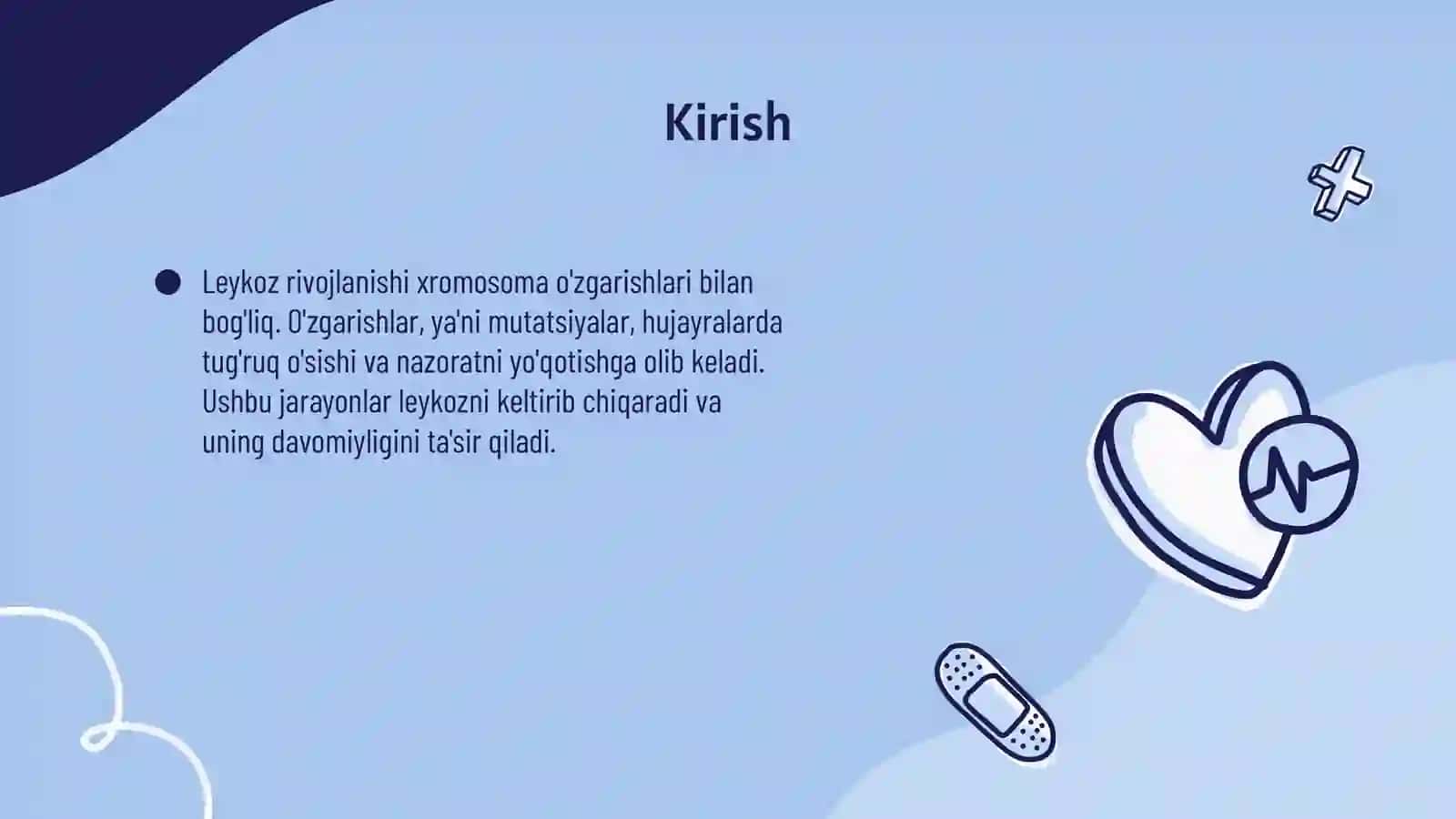 Leykoz rivojlanishida xromosoma oʻzgarishlarini roli 3