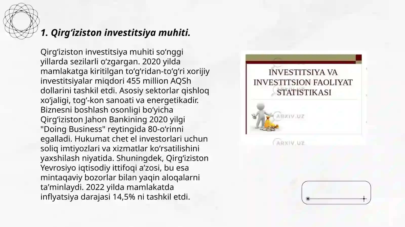 Investitsiyalar taxlili maruza 3