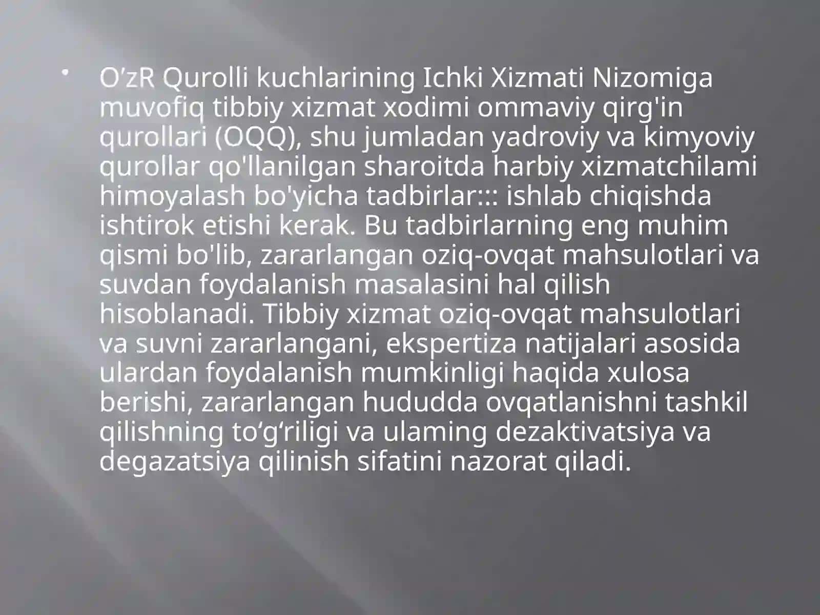 Harbiy gigiyena fanidan 3