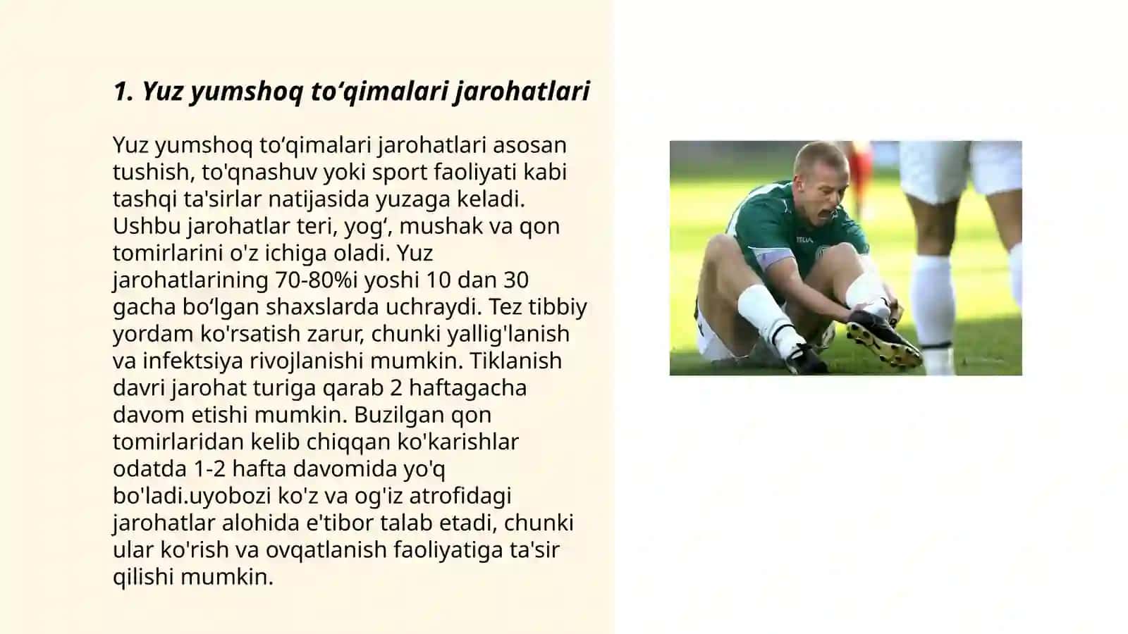 Yuz yumshoq toʻqimasi jarahotlari va turlari 3