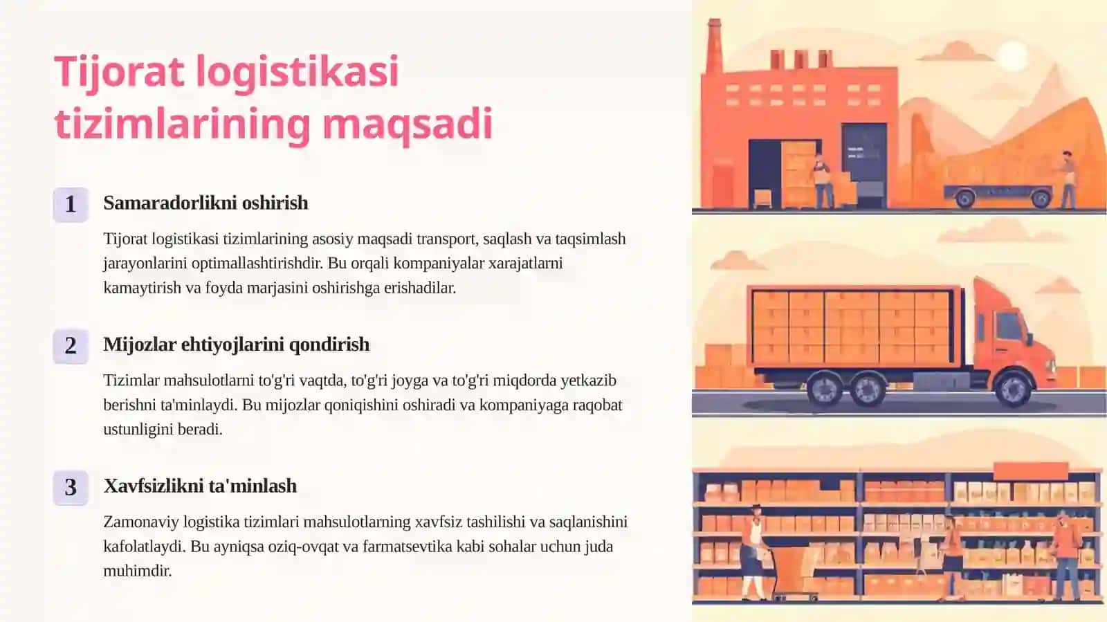 Tijorat logistikasi tizimlari: maqsadi va tashkil etish tamoyillar 3