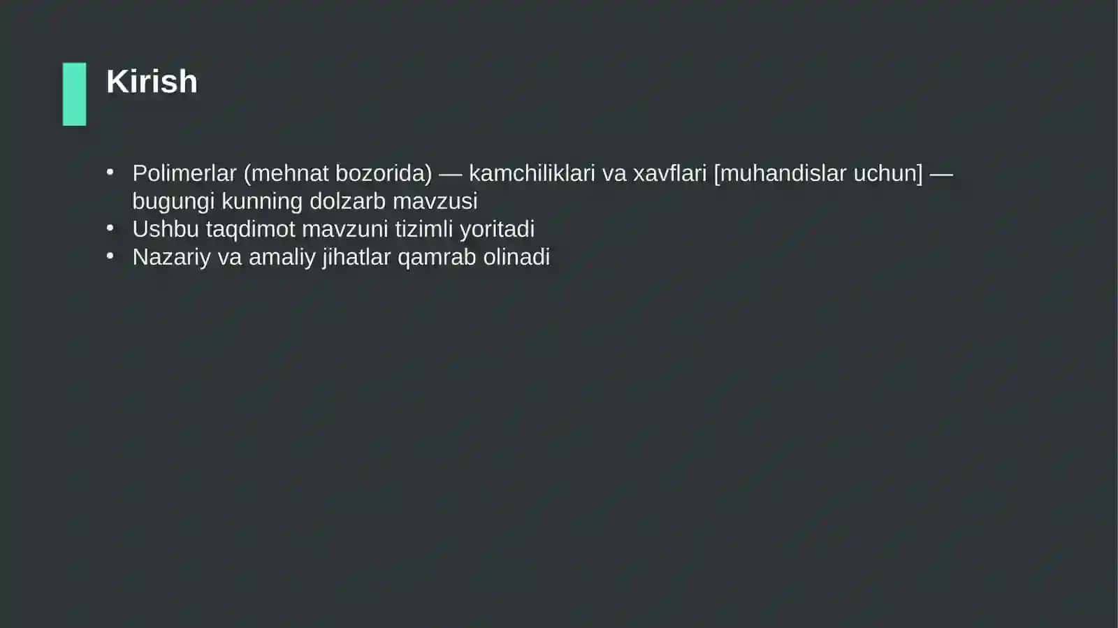 Polimerlar (mehnat bozorida) — kamchiliklari va xavflari [muhandislar uchun] 3