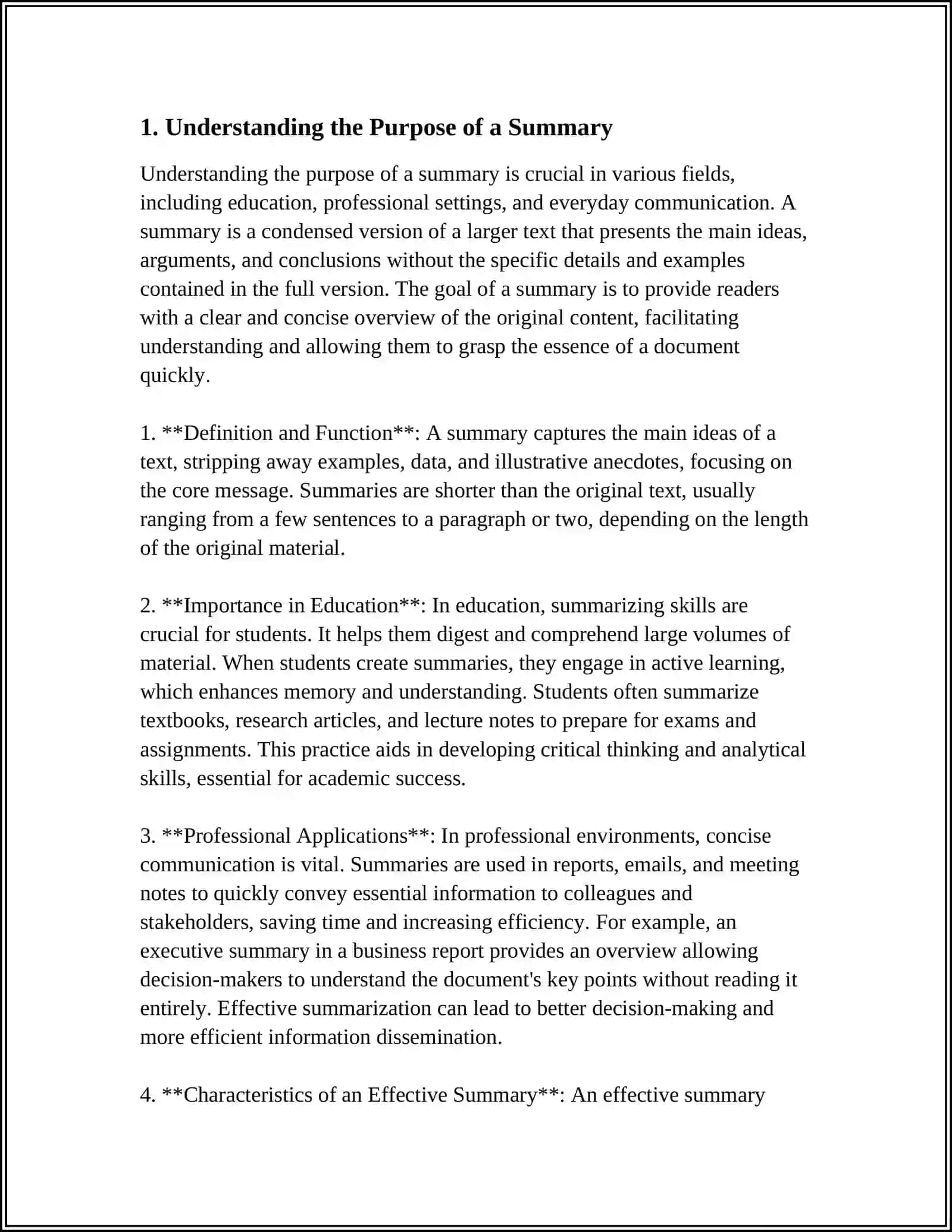 SUMMARIZING KEY POINTS AND REINFORCING ARGUMENTS IN CONCLUSION 3