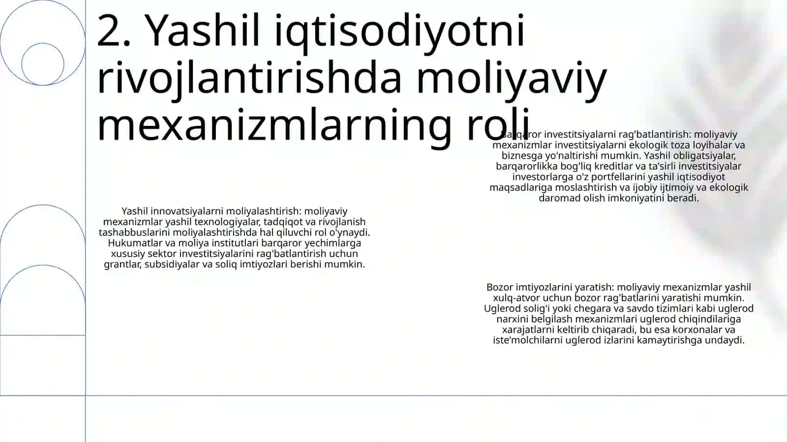 Yashil Iqtisodiyot "Ni Rivojlantirishning Moliyaviy Va Nomoliyaviy Mehanizimlari 3