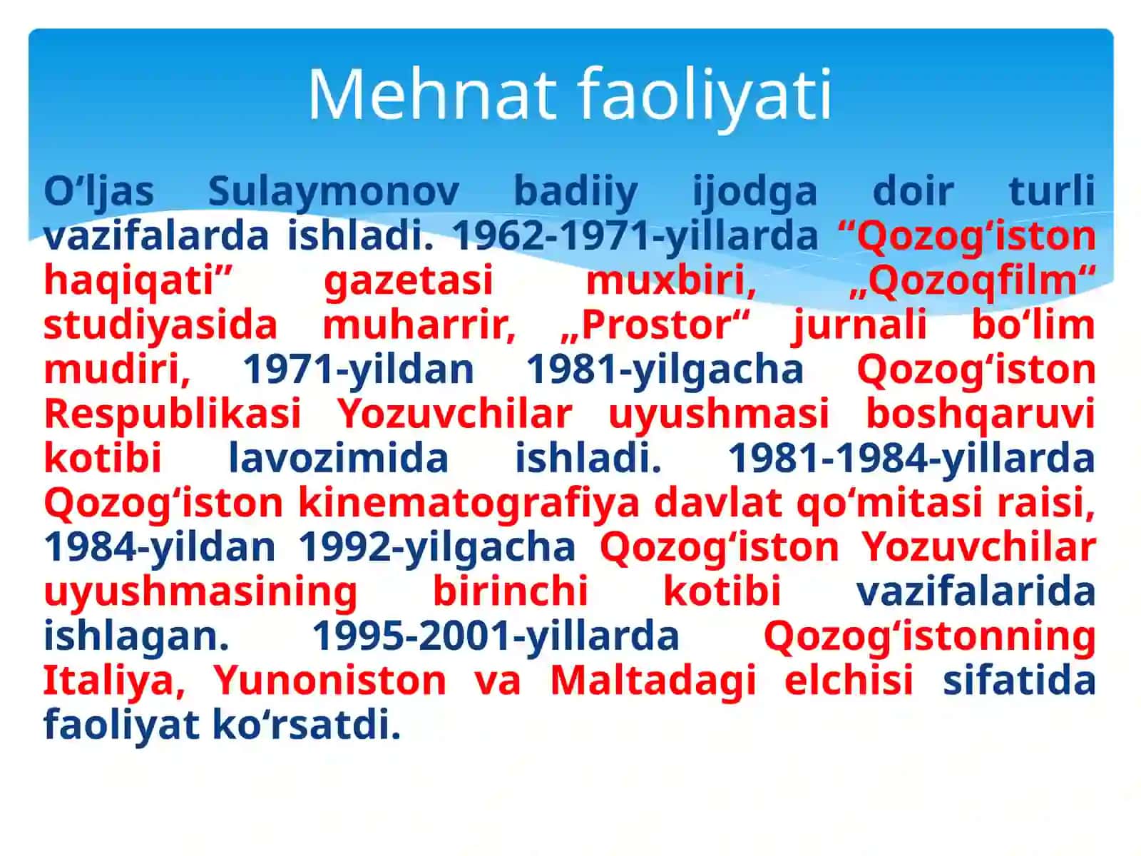 O‘ljasSulaymonov hayoti va ijodi - She’rlari 3