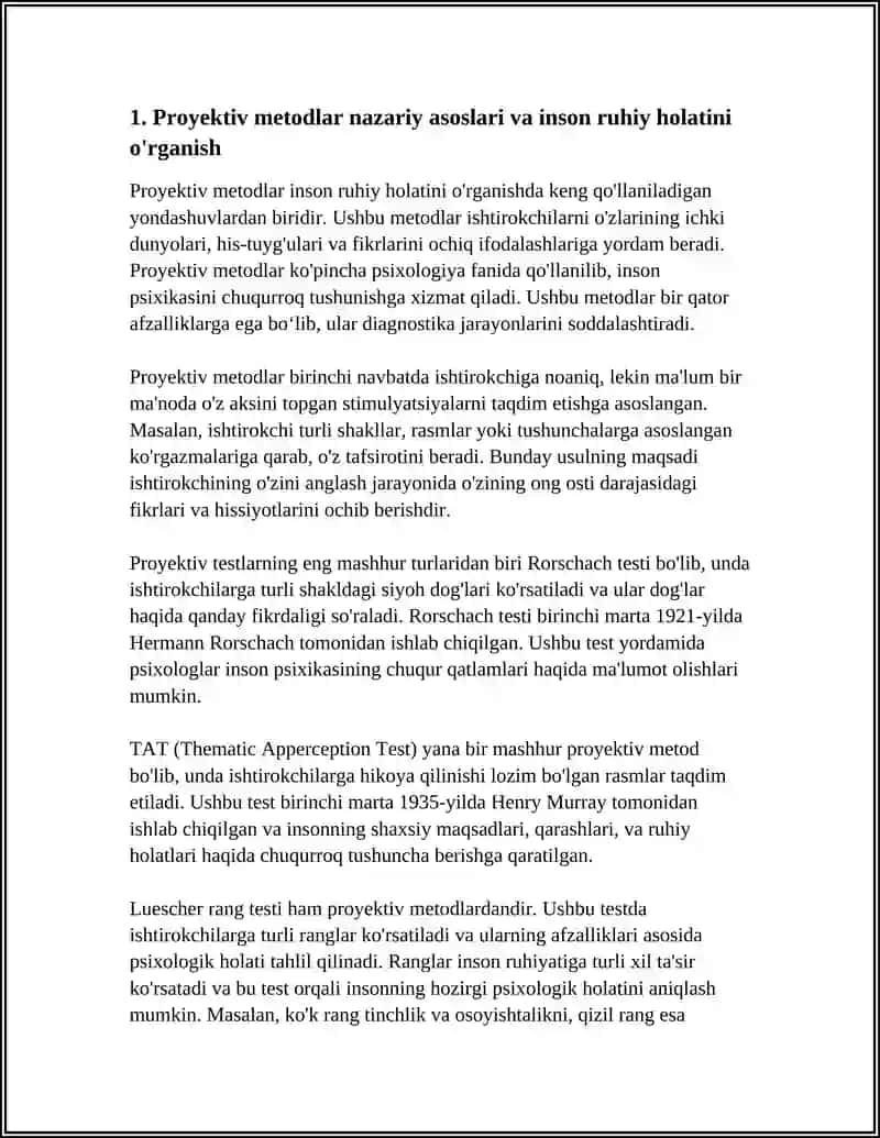 INSON RUHIY HOLATINI O'RGANISHDA PROYEKTIV METODLARNING O'RNI 3