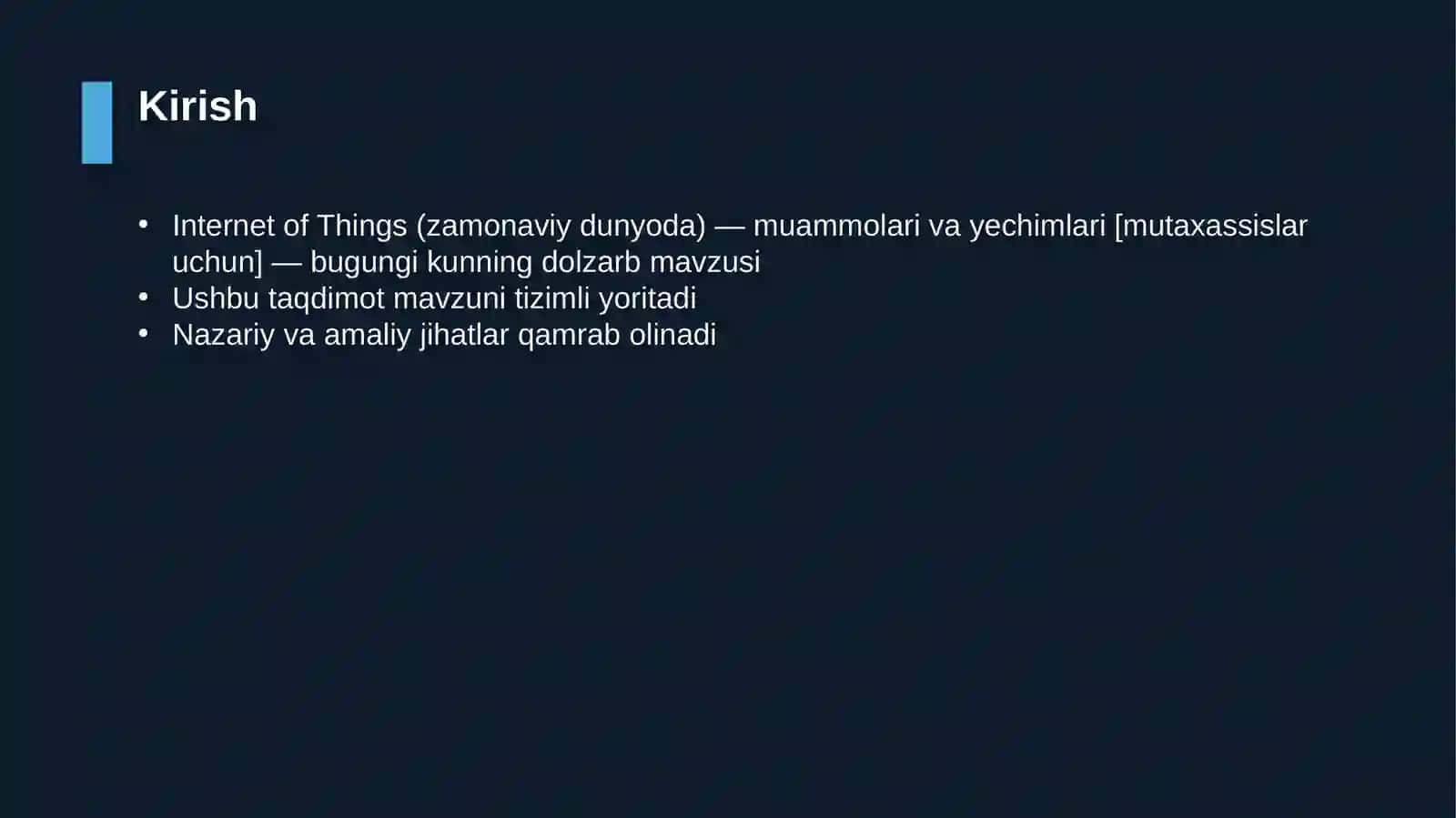 Internet of Things (zamonaviy dunyoda) — muammolari va yechimlari [mutaxassislar uchun] 3