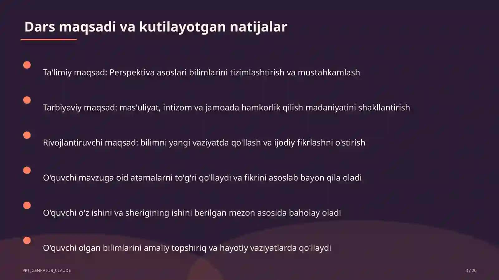 Perspektiva asoslari (5-sinf) 3