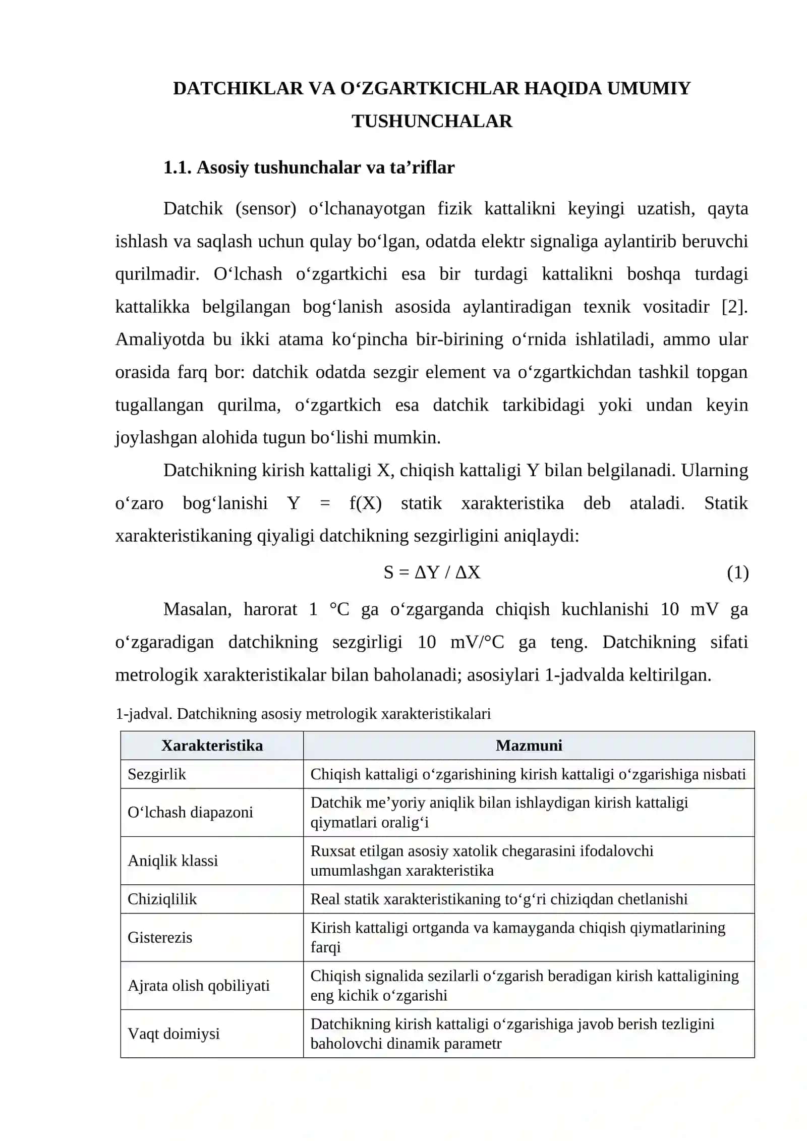 Datchiklar va oʻzgartkichlar 3