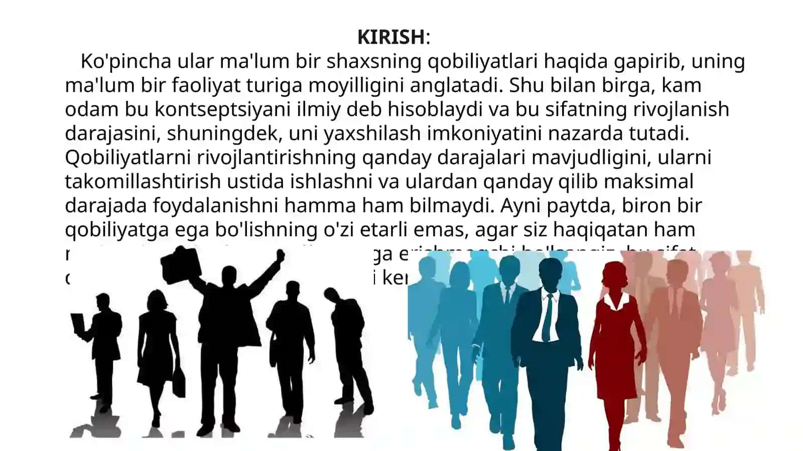 Kasbiy qobilyatlar va ularni aniqlash. 3