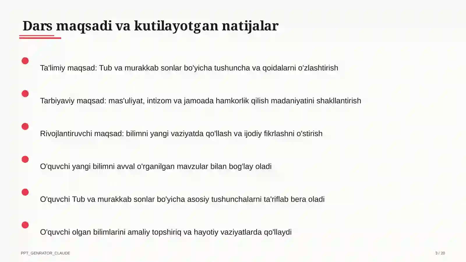 Tub va murakkab sonlar (5-sinf) 3