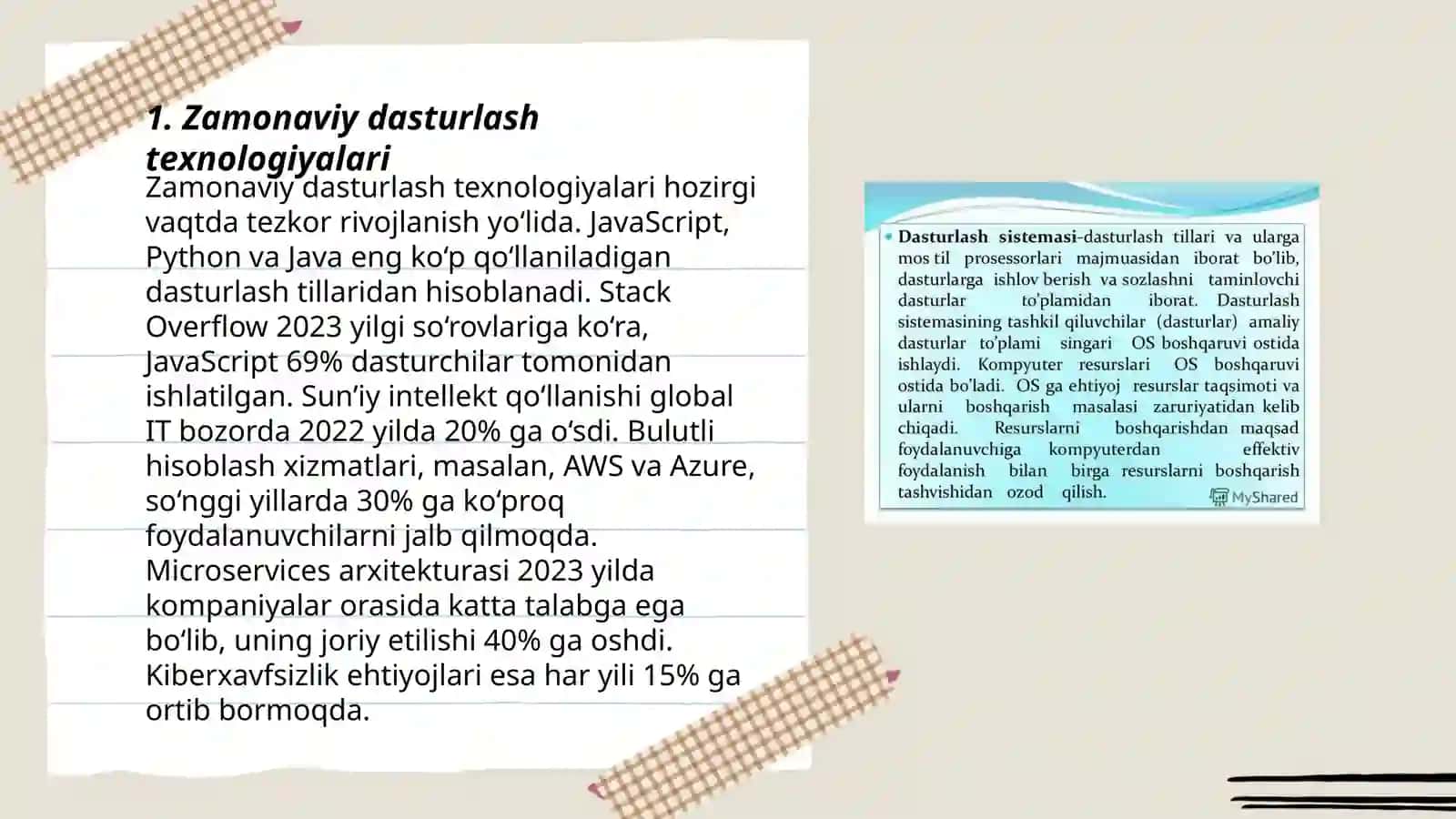Zamonaviy dasturlash tizimi. Dasturlash asoslari 3