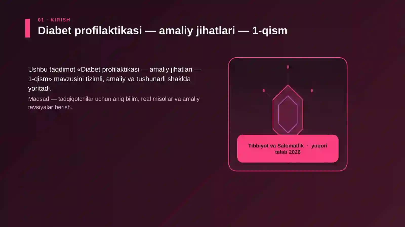 Diabet profilaktikasi — amaliy jihatlari — 1-qism 3