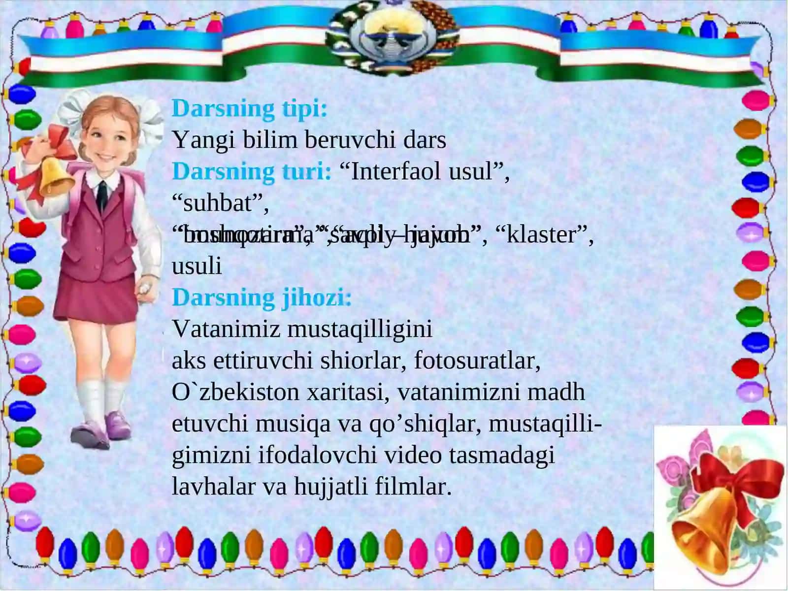 3-sinf O'qish fanidan Yurtim jamoli mavzusida ochiq dars ishlanmasi 3