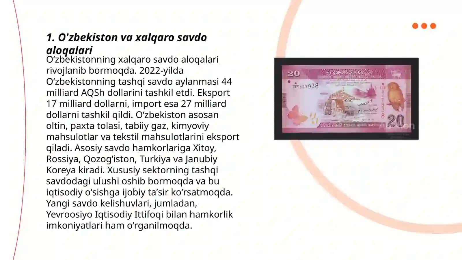 O'zbekiston va xalqaro savdo aloqalari 3