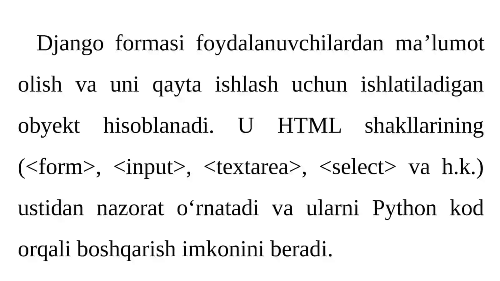Django framework da formalar 3