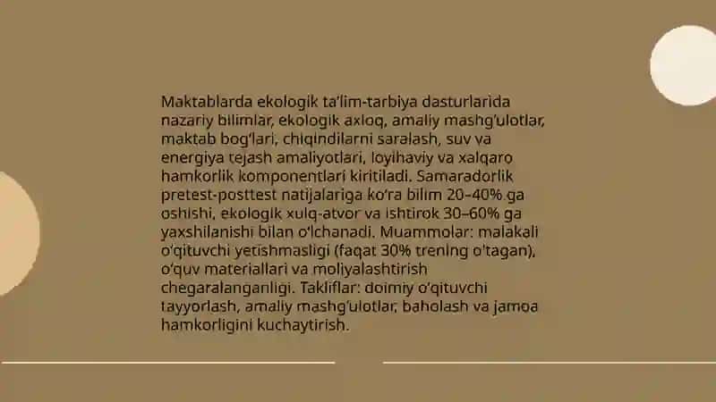 Ekologik ta’lim-tarbiya masalalari va muammolari 3