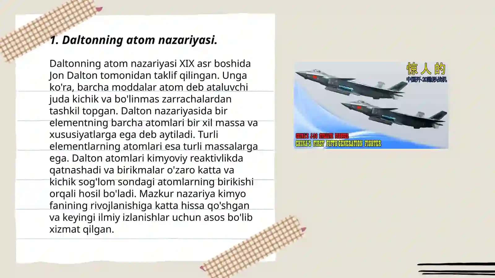 Daltonning atom nazariyasi 3