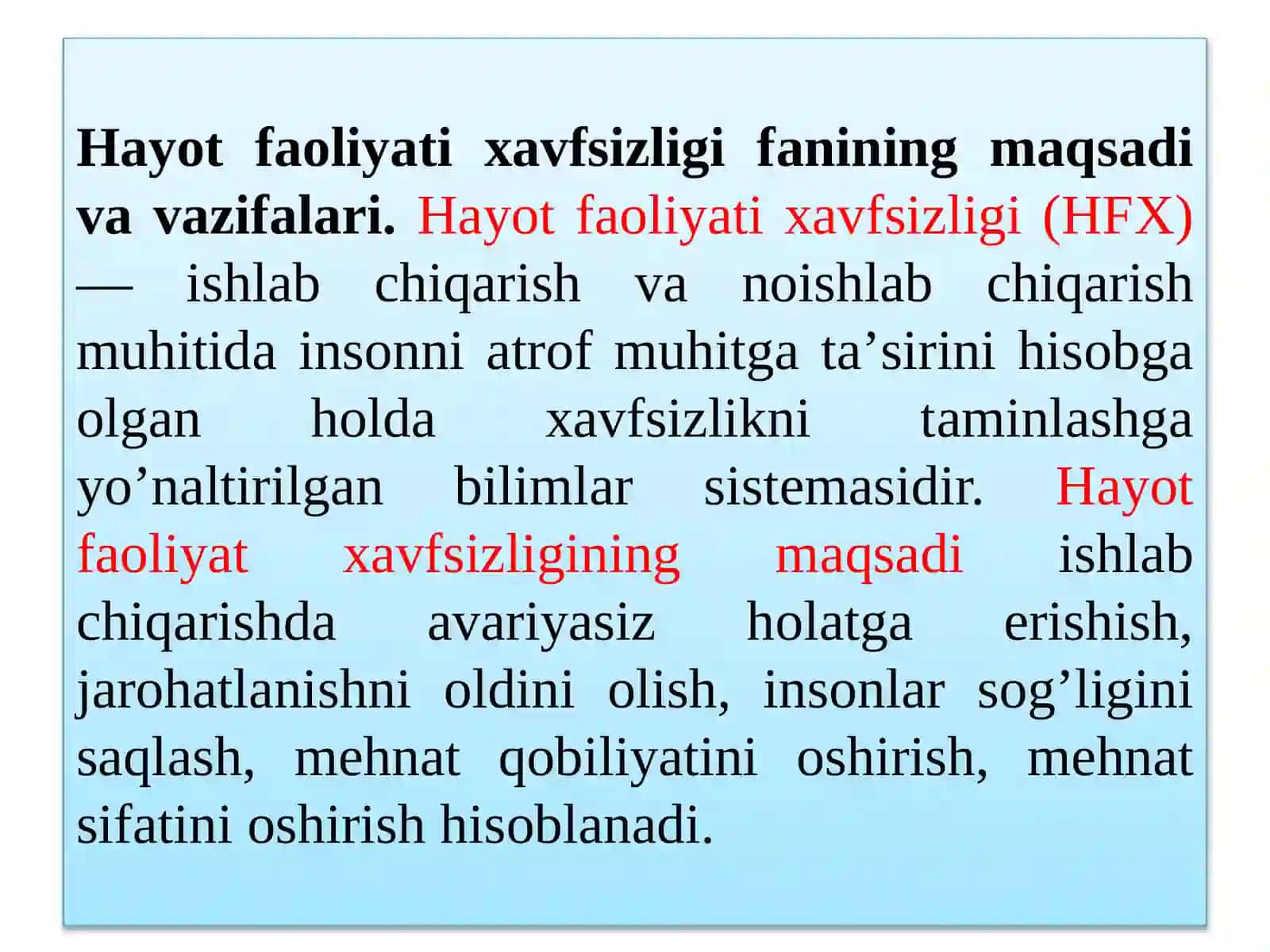 Hayotfaoliyatixavfsizligining mahsuloti 3