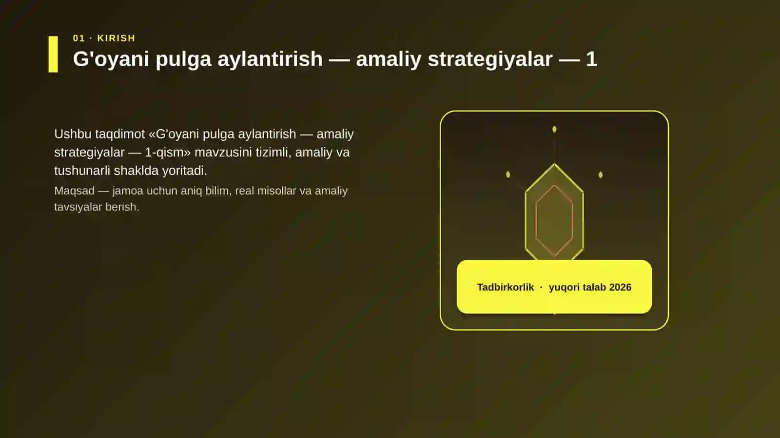 G'oyani pulga aylantirish — amaliy strategiyalar — 1 3