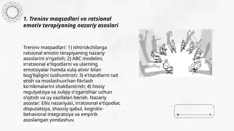 Treninv maqsadlari va ratsional emotiv terapiyaning an’analari 3