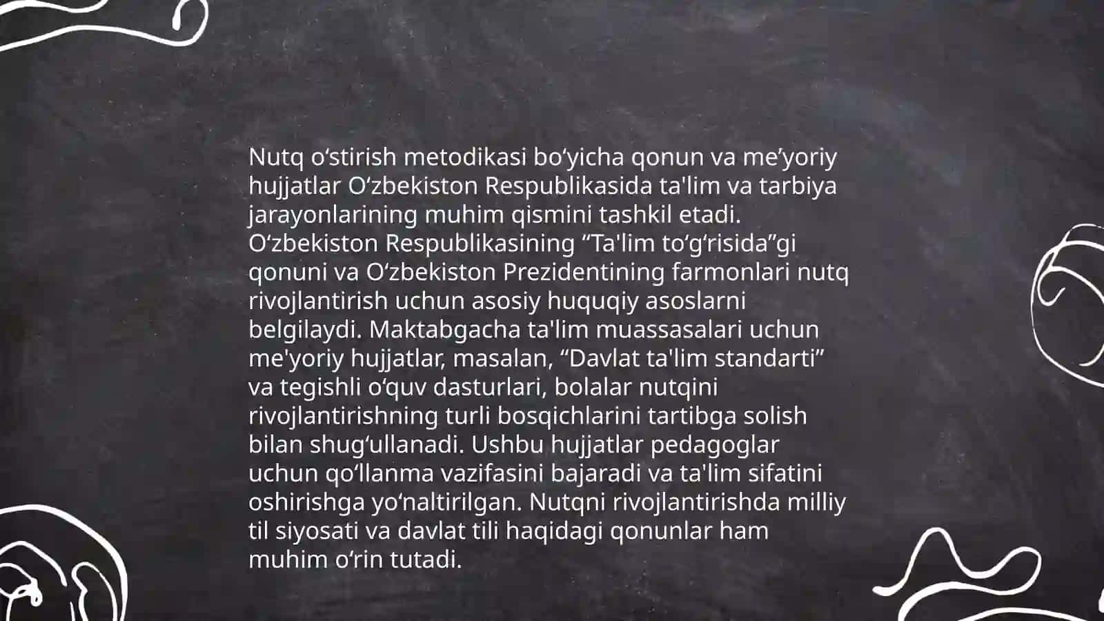 Nutq o‘stirish metodikasi fanidan meyoriy-huquqiy xujjatlarni yuritish 3